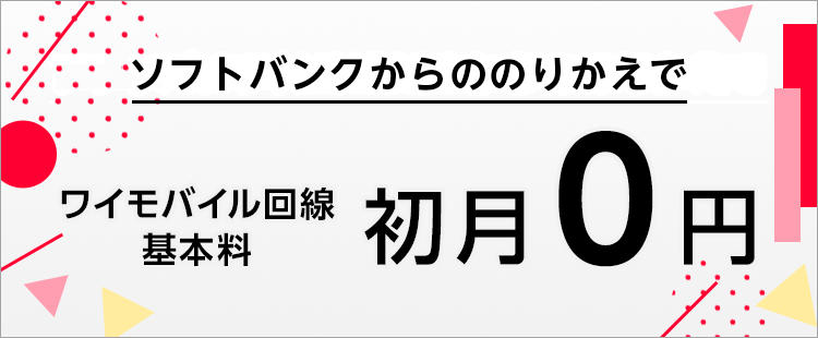 基本料初月0円特典